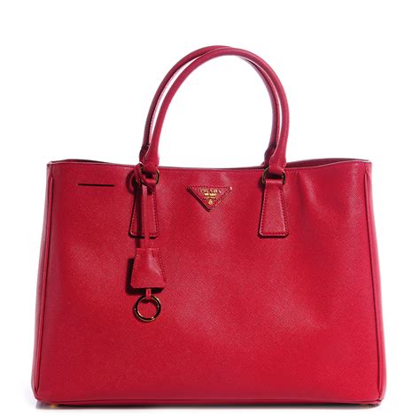 PRADA Saffiano Lux Large Tote Fuoco 1490189 .